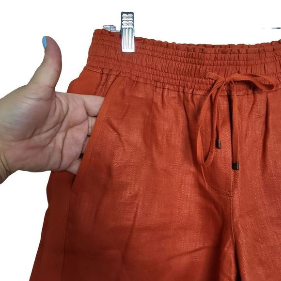 J.Crew Orange Linen Shorts Size Small - Picture 6 of 11